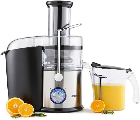 GEEPAS | Juice Extractor With Stainless Steel Body With 2.2 Ltrs Extra Large Pulp Container 800 W | GJE46011