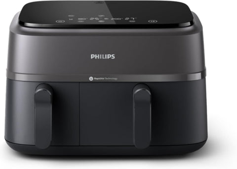 PHILIPS | 3000 Series Air Fryer Dual Basket 9L, 2 Drawer Black | NA350/00