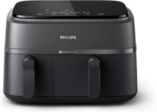 PHILIPS | 3000 Series Air Fryer Dual Basket 9L, 2 Drawer Black | NA350/00