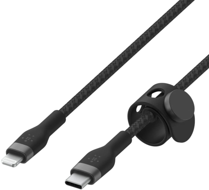 BELKIN | BOOSTâ†‘CHARGE Pro Flex 15W Usb-C Braided Silicone with Lightning 3M Black for Iphone & Ipad | CAA011BT3MBK