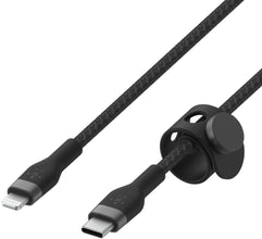 BELKIN | BOOSTâ†‘CHARGE Pro Flex 15W Usb-C Braided Silicone with Lightning 3M Black for Iphone & Ipad | CAA011BT3MBK
