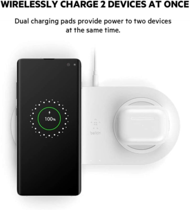 BELKIN | BOOST CHARGEâ„¢ Dual Wireless Charging Pads 10W Black | WIZ002myBK