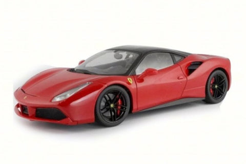 BBURAGO | Ferrari 488 GTB Red 16905R 1/18 Scale Diecast Model Toy Car | 47516905