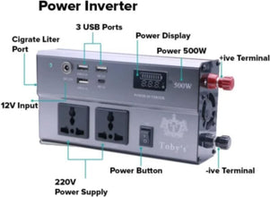 TOBY'S | 40A Rechargeable Battery with 220V and 500W Power Inverter | GE40-12