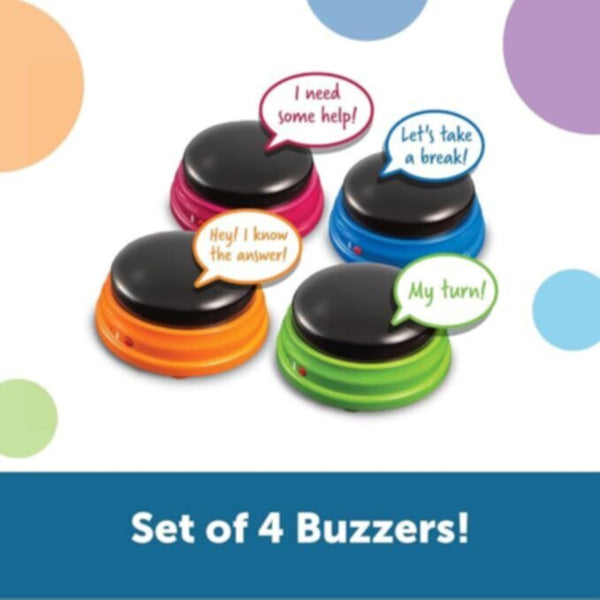 LEARNING RESOURCES UK| Recordable Answer Buzzers (Set Of 4) (3+ Years) | LER3769