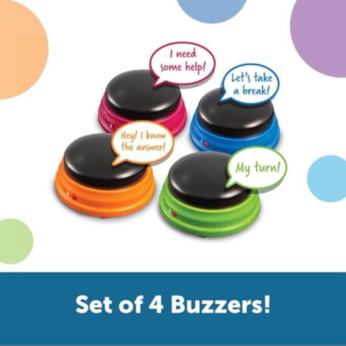 LEARNING RESOURCES UK| Recordable Answer Buzzers (Set Of 4) (3+ Years) | LER3769