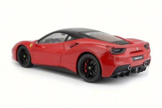 BBURAGO | Ferrari 488 GTB Red 16905R 1/18 Scale Diecast Model Toy Car | 47516905