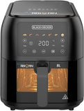 BLACK + DECKER | 8Ltrs Slim Air Fryer With Window | SAF80W-B5