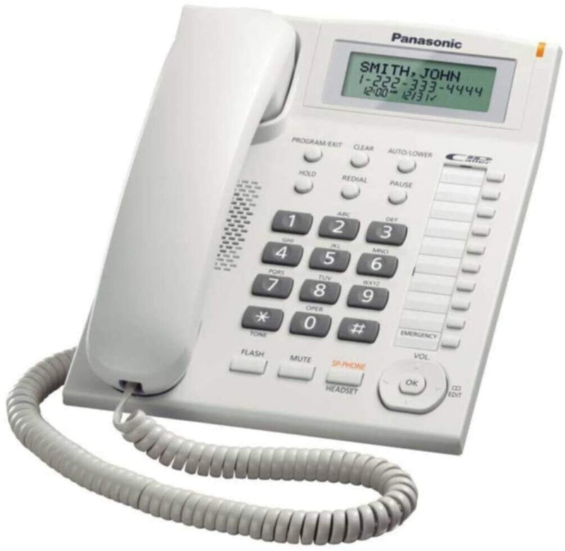 PANASONIC | Single Line Corded Landline Phone White | KX-TS880MXW