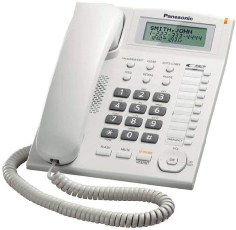 PANASONIC | Single Line Corded Landline Phone White | KX-TS880MXW
