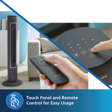 PHILIPS | 5000 Series Bladeless Technology Tower Fan with Touchscreen Panel and Remote Control Black | CX5535/11