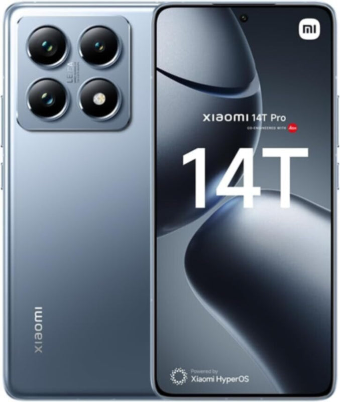 شاومي | موبايل 14T Pro 5G بذاكرة وصول عشوائي (RAM) سعة 12 جيجابايت + 512 جيجابايت مع كاميرا ثلاثية من لايكا بدقة 50+50+12 ميجابكسل وكاميرا أمامية بدقة 32 ميجابكسل