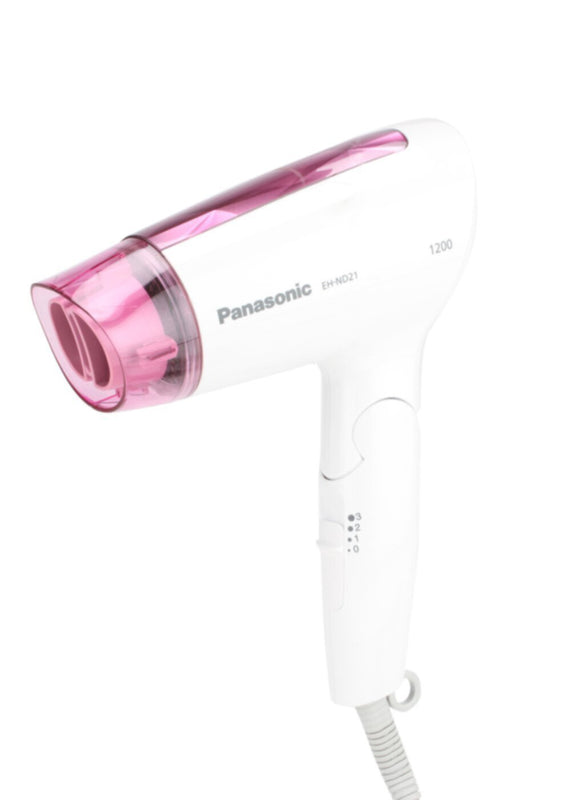PANASONIC | Foldable Hair Dryer 1200W with Cool Air and Quick Dry Nozzle White | EH ND 21