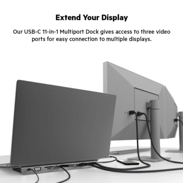 BELKIN | 11-In-1 Multiport USB-C Dock For Pc & Mac | INC004btSGY