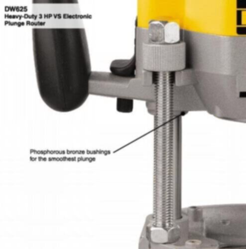 DEWALT | Electronic Plunge Router  6-8-12 mm 2000W | DW625EK-GB