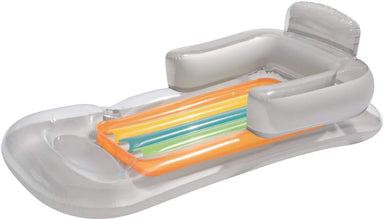 BESTWAY | Air Beach Mattress With Backrest And Armrests Silver 1.61mx84cm | BES115TOY00272