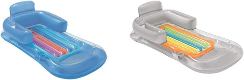 BESTWAY | Air Beach Mattress With Backrest And Armrests Silver 1.61mx84cm | BES115TOY00272