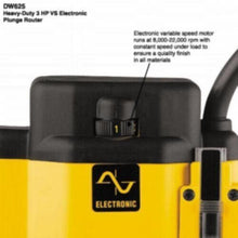 DEWALT | Electronic Plunge Router  6-8-12 mm 2000W | DW625EK-GB