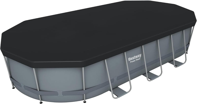 BESTWAY | Power Steel Oval Pool With Flowclear Filter Pump  18ftx9ftx48inch | BES115TOY01849