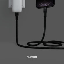 BELKIN | BOOSTâ†‘CHARGE Pro Flex 15W Usb-C Braided Silicone with Lightning 3M Black for Iphone & Ipad | CAA011BT3MBK