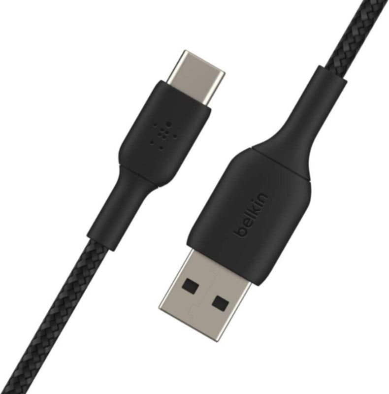 BELKIN | Boost Charge Braided USB-C to USB-A Cable (15cm / 6in, Black) | CAB002bt2MBK