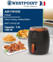 WESTPOINT | Air Fryer 3.5L 1200-1400W 220-240/50-60 Black | WAFY-351422.DN