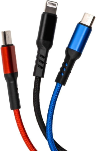AWEI | Micro Type C Lightning 3 In 1 Multi Charging Cable| CL-971