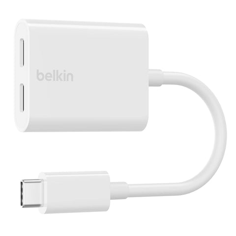 BELKIN | Type C Audio And Charge Rockstar With USB C Audio Adapter White | TE0216394
