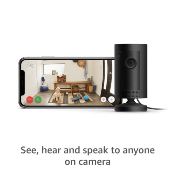 RING | Indoor Cam Plug-in Wi-Fi Security Camera Black | MMWEIINDRCAMB