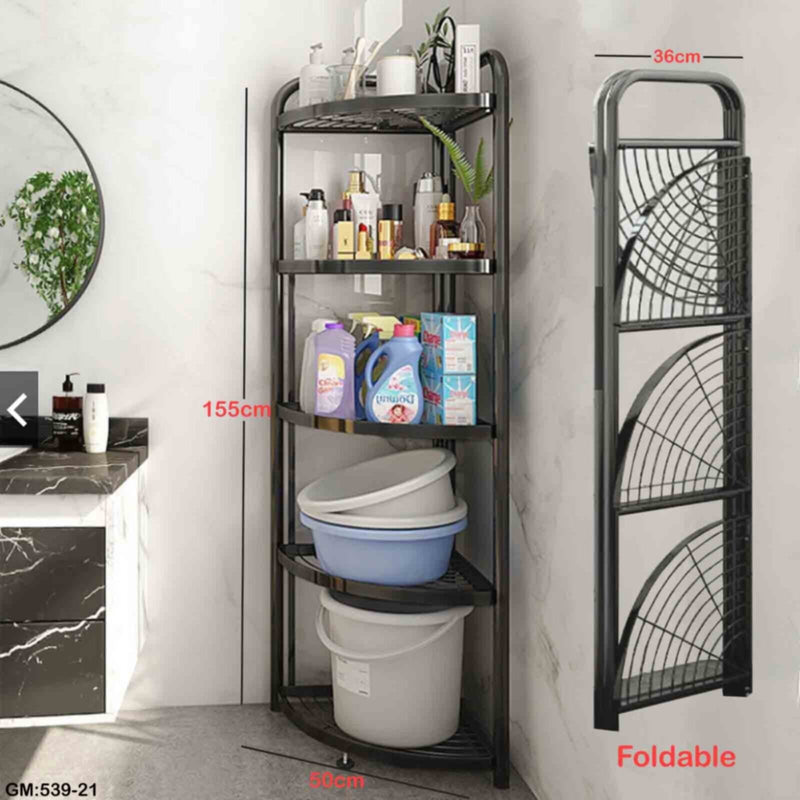 Save Multi-layer Corner 5 Shelves Black 36x50x155cm | 539 21 bl