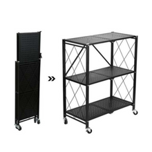 Kitchen Multifunctional Folding 3 Shelf-Black 35x70x85cm | 539
