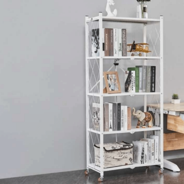 Kitchen Multifunctional Folding 5 Shelf White 70x35x160cm | 539 4 w