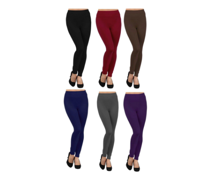 3232 Women High Waist Full Length Thick Warm Cotton Knitted Long Leggings | JPK4677