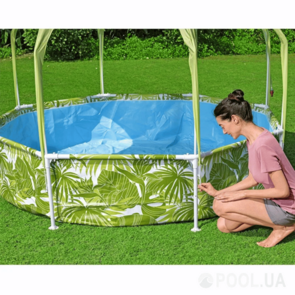 BESTWAY | Steel Pro UV Careful 8' x 20"/2.44m x 51cm Splash-in-Shade Play Pool 56432 | BES115TOY01767