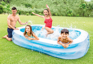 INTEX | Swim Center Inflatable Family Pool - Transparent/Blue | 42156483