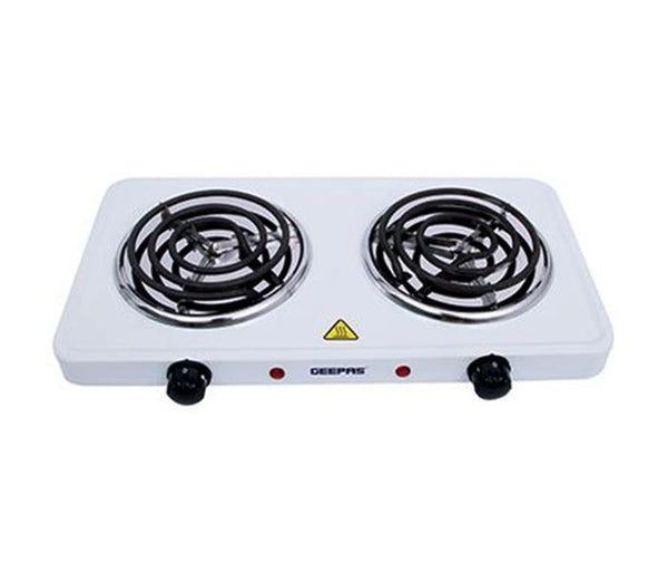 GEEPAS | Electric Double Hot Plate 2000W 2000 W Silver Black | GHP7576