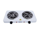 GEEPAS | Electric Double Hot Plate 2000W 2000 W Silver Black | GHP7576