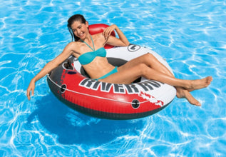 INTEX | River Run 1 Inflatable Floating Lake Tube - Red Fire Edition | 42156825