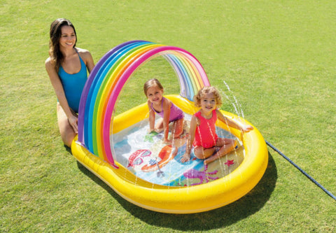 INTEX | Rainbow Arch Inflatable Spray Kiddie Pool | 42157156