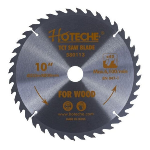 HOTECHE | T.C.T Saw Blade For Wood 255mmx30mmx40T | 580113
