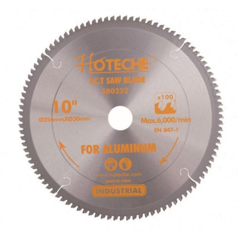 HOTECHE | T.C.T Saw Blade For Aluminum 254mmx30mmx100T | 580222