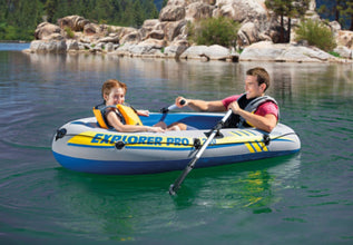 INTEX | Gray Explorer Pro 200 Inflatable Boat Set - 2 Person | 42158357