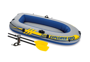 INTEX | Gray Explorer Pro 200 Inflatable Boat Set - 2 Person | 42158357