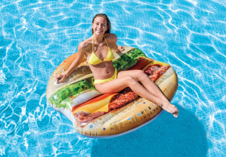 INTEX | Juicy Hamburger Inflatable Pool Island Float | 42158780