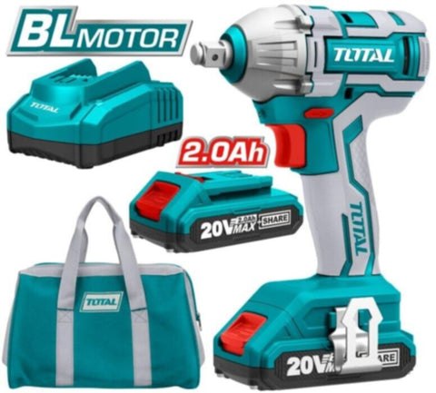 TOTAL | Impact Cordless Wrench | 20V Li-ion | TIWLI2001