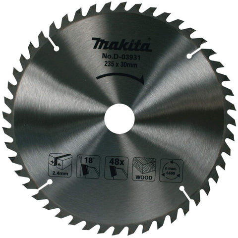 MAKITA | Circular Saw Blade for Wood 235 x 30 x 48 Teeth | MAK/A-D-03931
