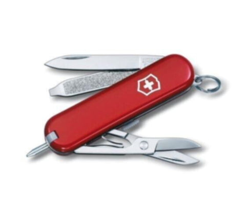 VICTORINOX | Swiss Army Knives | Signature in Leather Pouch 7 Function Multi Utility Swiss Knife | 0.6225