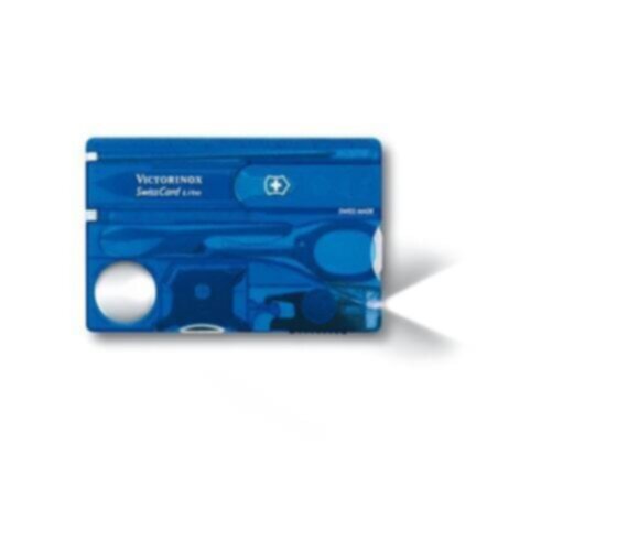 VICTORINOX | Swiss Army Knives Swiss Card Lite Sapphire 13 Function Multi Utility Swiss Knife Blue | 0.7322.T2
