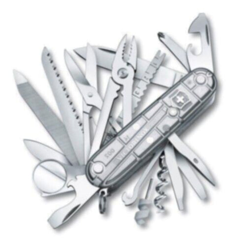 VICTORINOX | Swiss Army Knives Swiss Champ Translucent Silver | 1.6794.t7