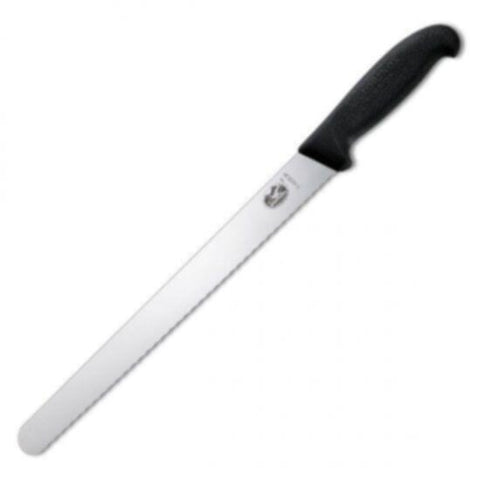 VICTORINOX | Cutlery Serrated Blade Slicing Carving Knife Fibrox Handle 30cm | 5.4233.30